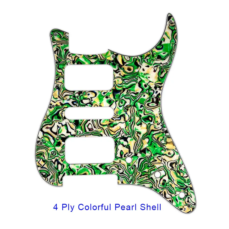colorful pearl shell Pleroo Аксессуары для гитары 11 Отверстие под винт накладку для Fender Stratocaster США/Мексиканская Стандартный ST HSH Guitarra царапинам плиты - Цвет: colorful pearl shell
