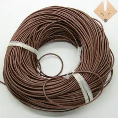 Круглый шнурок для ювелирных изделий из натуральной коровьей кожи длина 2 мм 100 м