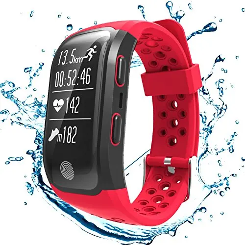 Красный Умные часы gps Bluetooth IP68 водонепроницаемый браслет спортивные модели монитор сердечного ритма для Android IOS для xiaomi часы для мужчин и женщин - Цвет: Красный