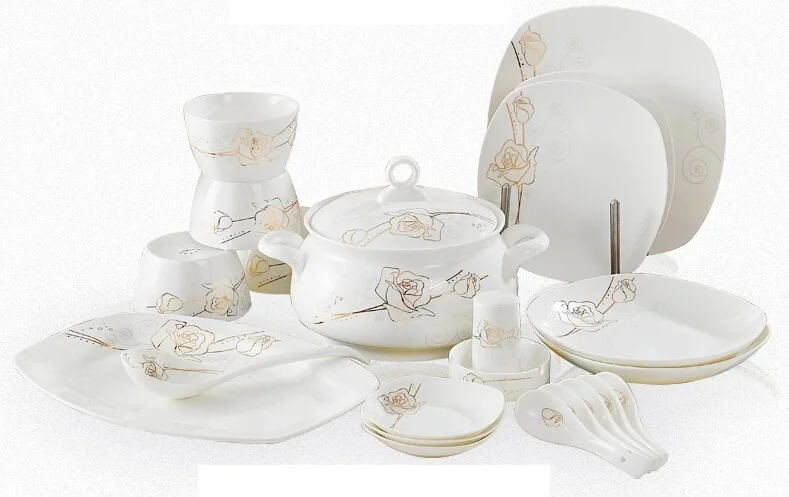 Бесплатная доставка серамские тарелки набор посуды первый уровень 56 шт.