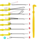 Петля с крючком и отслаиватель, 2 шт., быстрый гвоздь инструмент связывания узлов, для удаления рыболовных крючков на леске нахлыстом, набор ярусов, пластик