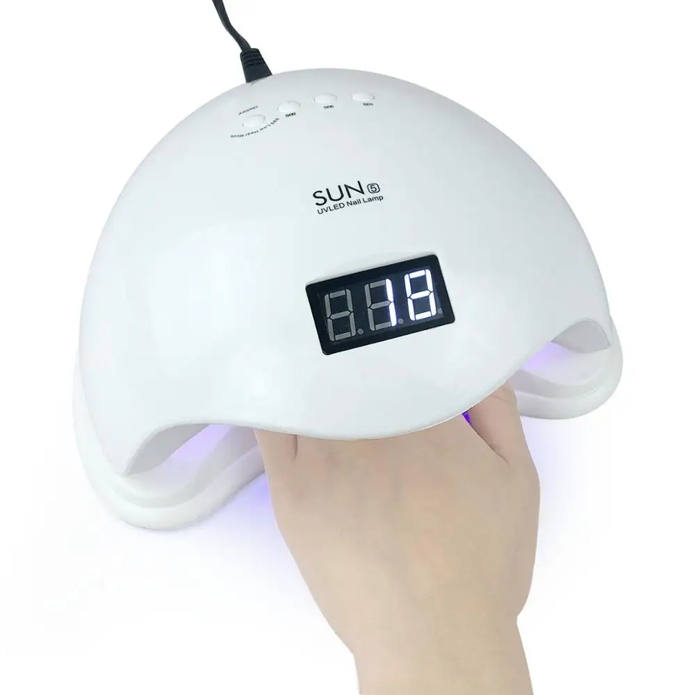 

SUN 5 48W Nail Dryer for UV LED Nail Lamp Fast Curing Gel Polish Varnish Ice Lamp for Manicure Machine with LCD Display