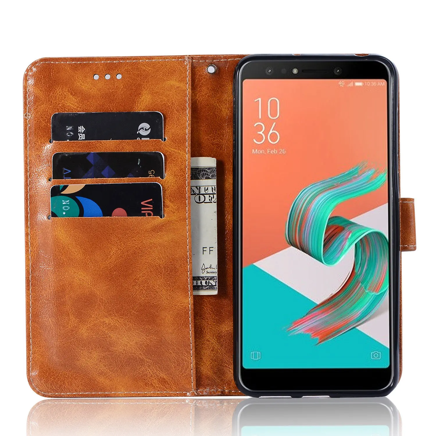 Чехол книжка из искусственной кожи для Asus Zenfone5 Lite Zc600kl чехол телефона s задняя