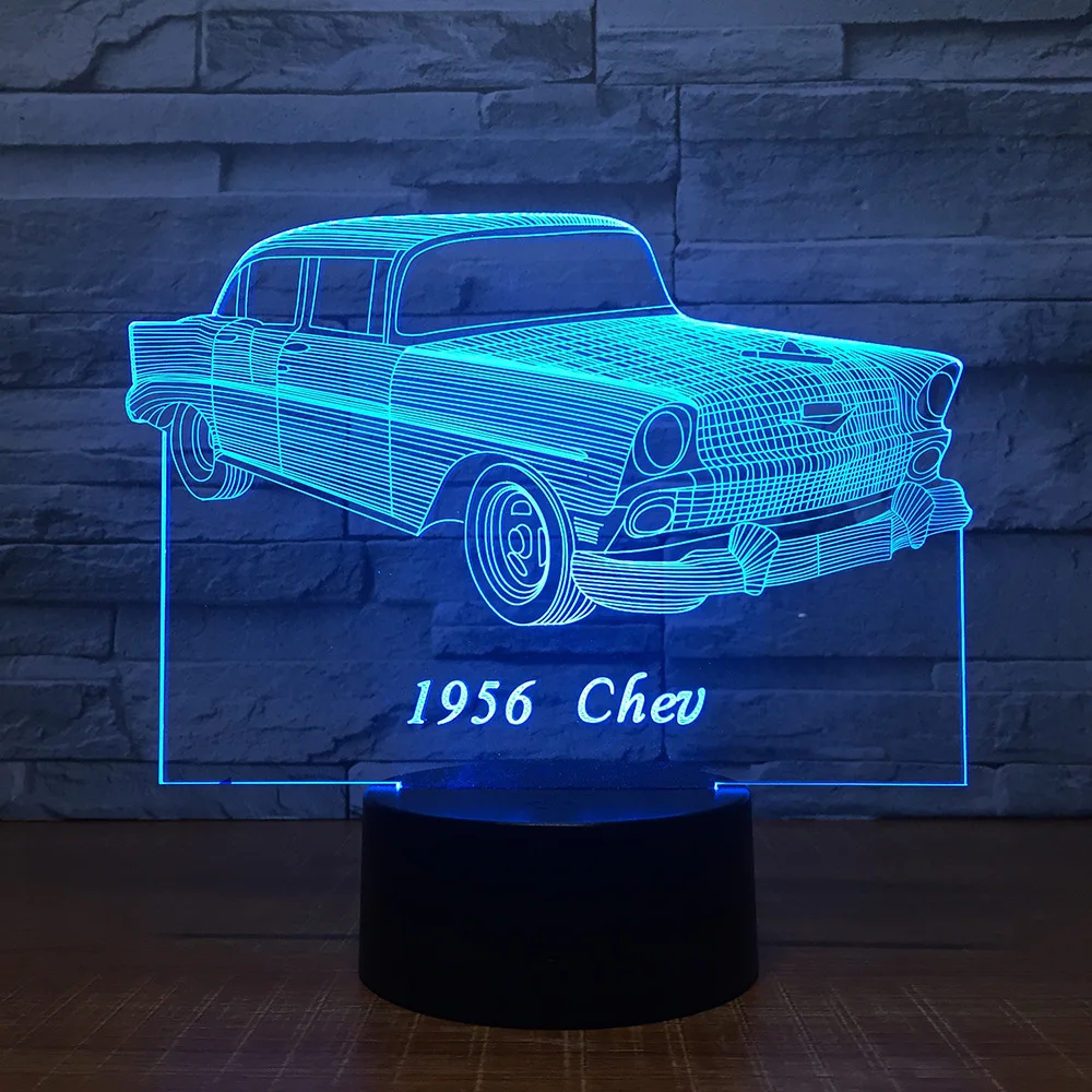 Классические автомобили светодиодные лампы цветной яркий сенсорный 3d маленький