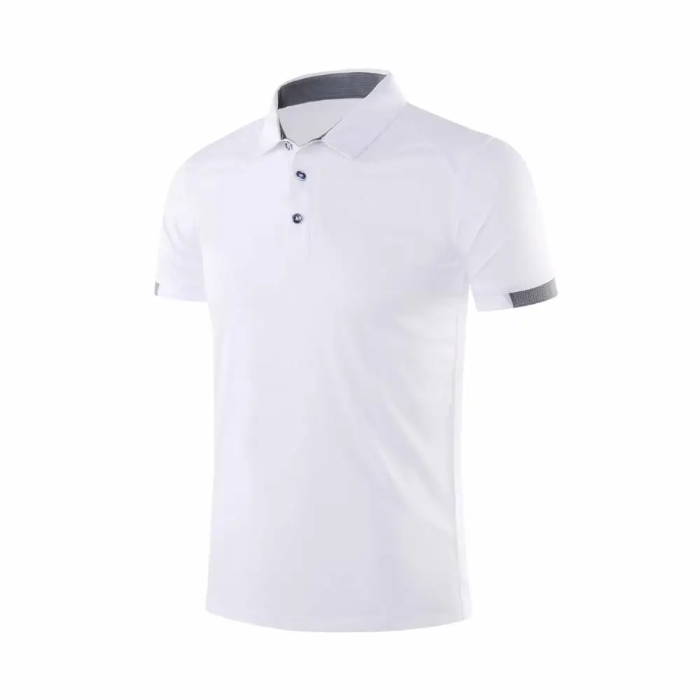 S219 white Футболка Поло для спортзала, Мужская быстросохнущая футболка для бега, топы для бега, футболки для тренировок, Спортивная футболка для фитнеса, мужские футболки для гольфа, тенниса, футболки - Цвет: S219 white