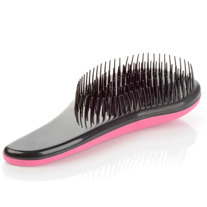 Коричневый Щетка для волос для красоты кожи головы Массажная расческа; массажка овальная Антистатическая щетка в форме весла инструмент для укладки волос кабана щетина и нейлоновая расческа - Цвет: Коричневый
