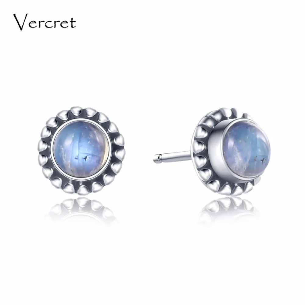 

Серьги с натуральным камнем Vercret, серьги с лунным камнем, жемчугом, аметистом и кристаллами, из серебра, в виде кристаллов