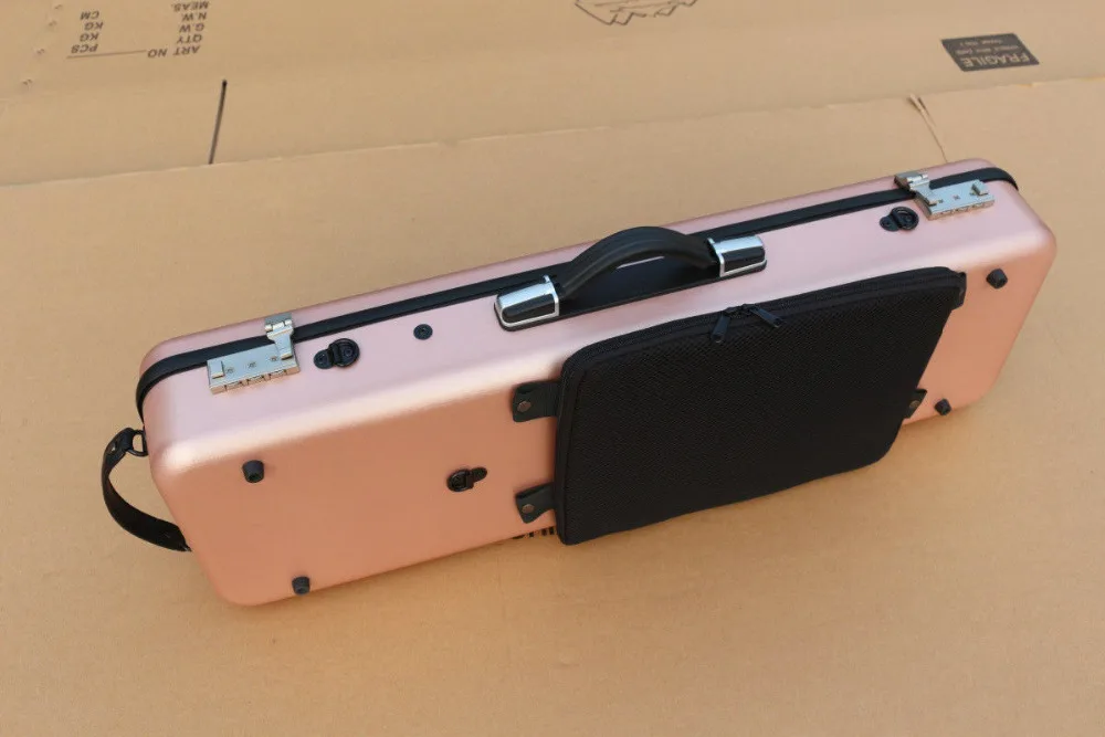 

pink violin case 4/4 Composite materials Weight-bearing 150kg Two code lock
