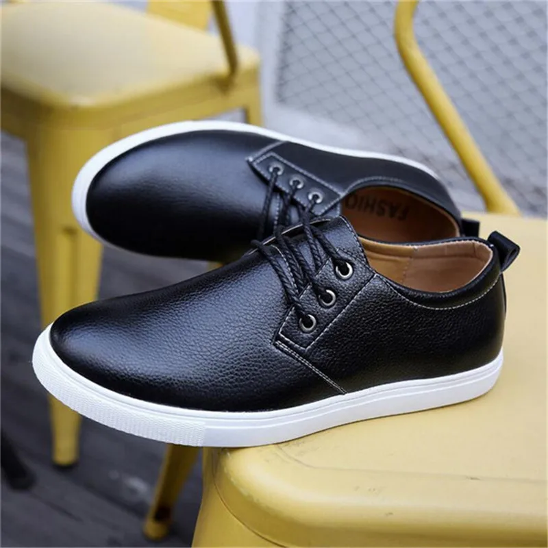 Плюс Размер Мужчины Обувь 2017 Весна Осень Синтетическая Кожа Повседневная