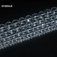 natural stone faceted synthesis smooth clear quartz crystals beads for jewelry making diy bracelet 468101214161820 mm