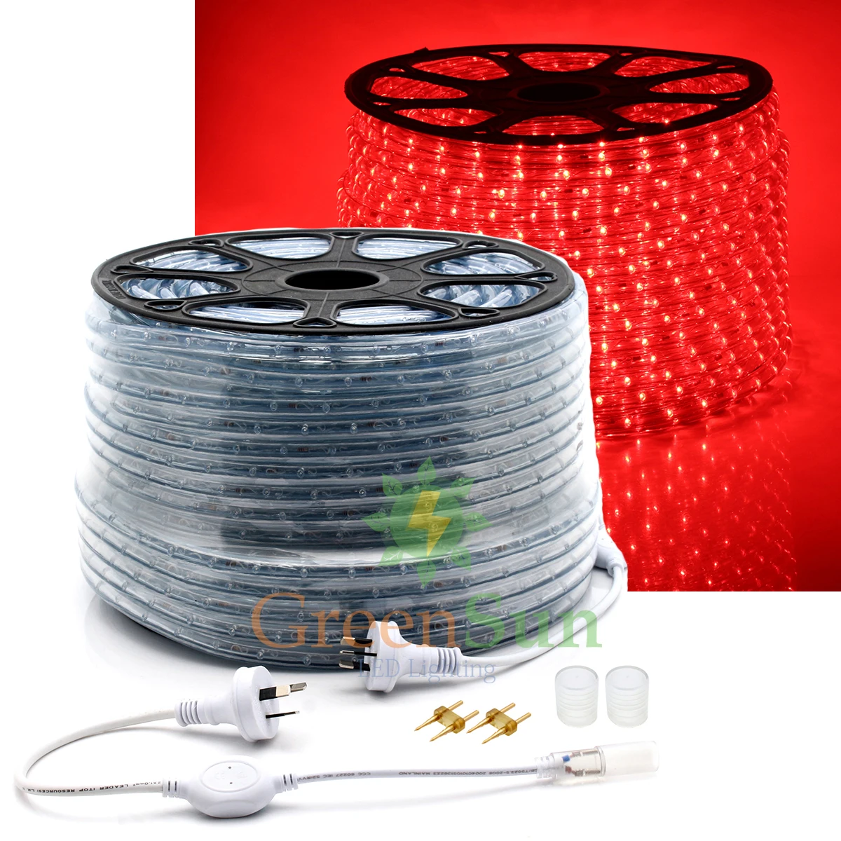 Красный 20 50 м M36 leds/M 2 проводная светодиодная лента веревка свет