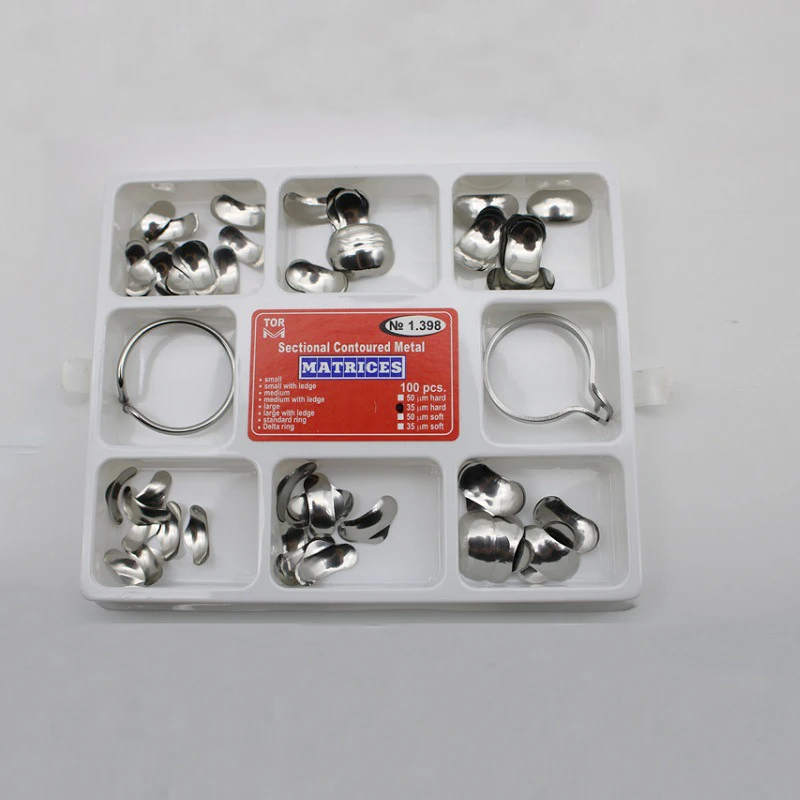 100 шт. контурные матрицы для зубного сечения матрица + зубные щипцы клиновидный