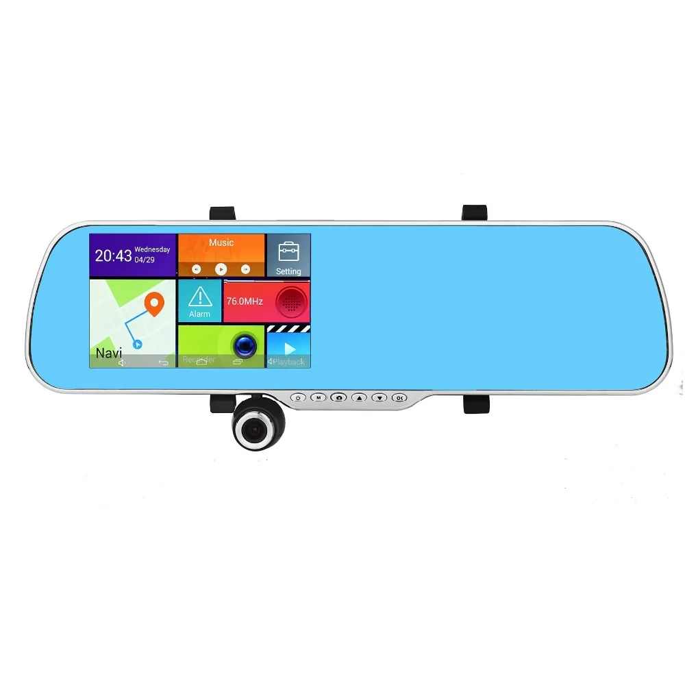 5 дюймов Android GPS Навигации DVR Радар-Детектор Зеркало Заднего вида FHD 1080 P 4.4.2 Allwinner 23