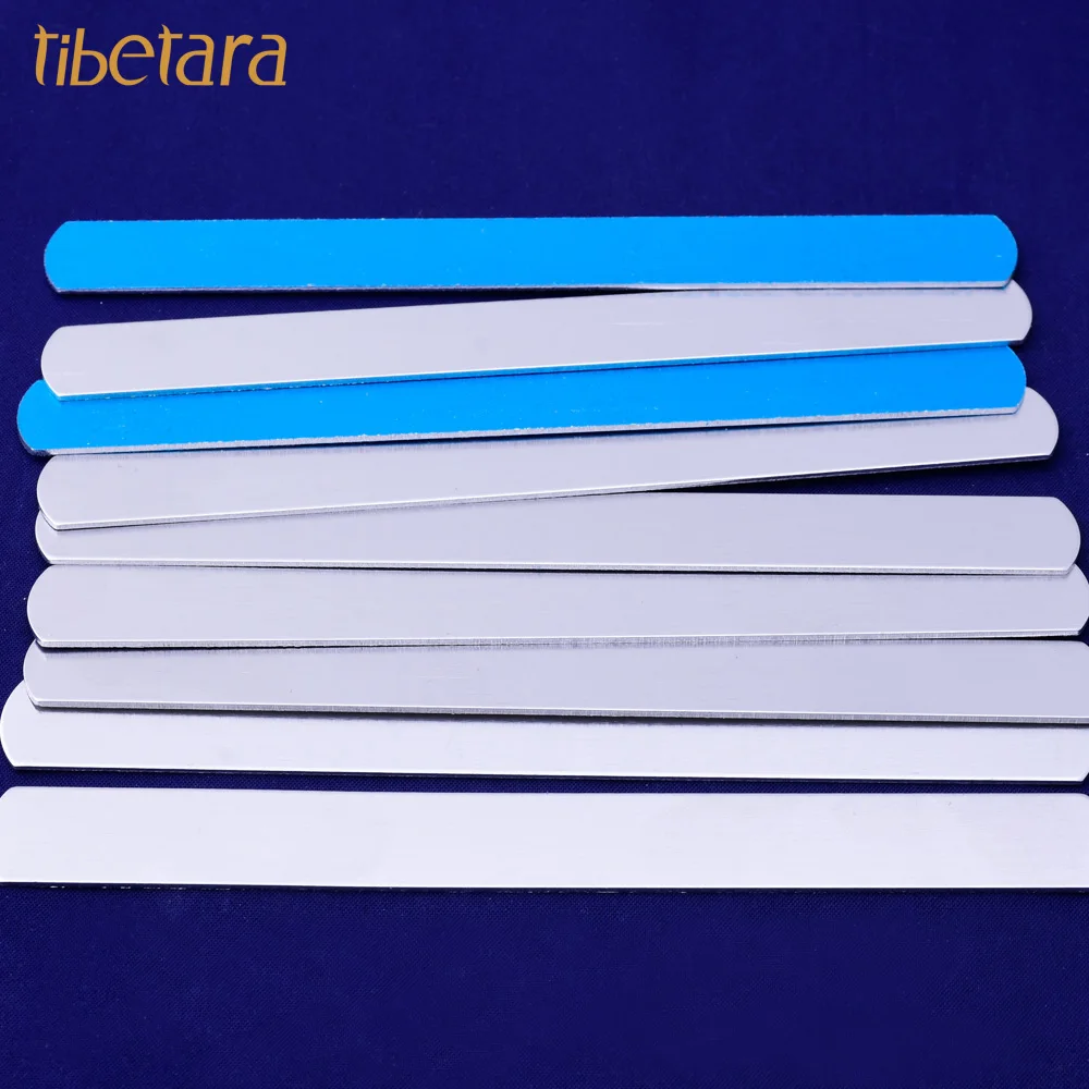 5 штук Алюминиевый прямоугольник для барного ожерелья Металлические заготовки для штамповки полосок с манжетами.