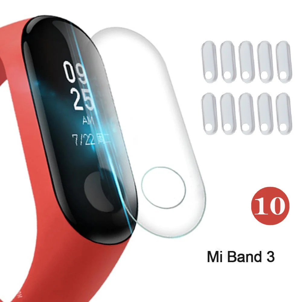10 шт. защитная пленка для смарт браслета Xiaomi Mi Band 3 2 4|Смарт-аксессуары| |