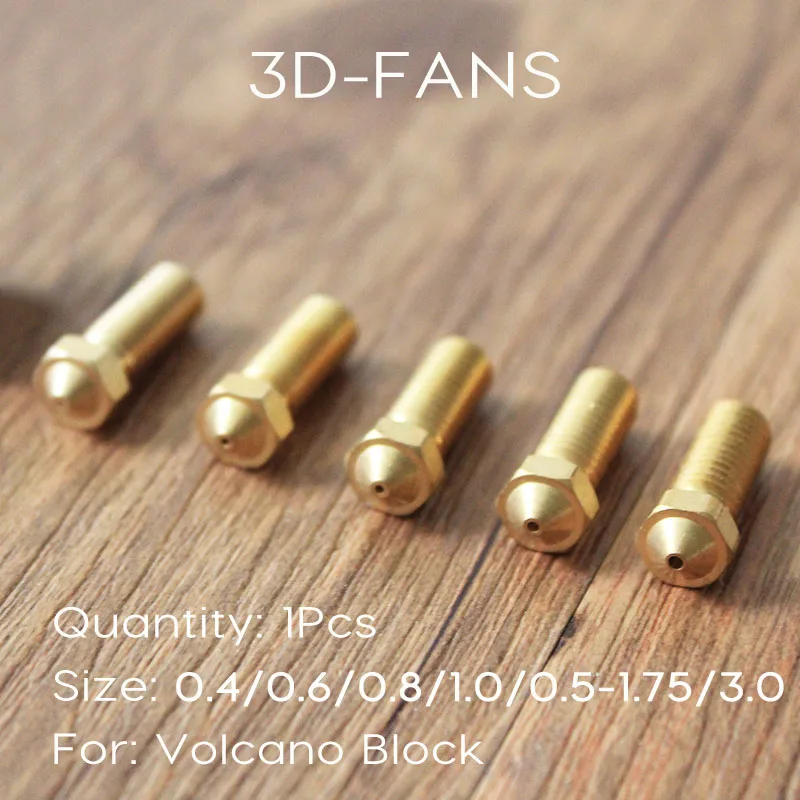 1 шт. удлиняющая Форсунка для 3D принтера 0 4/0 6/0 8/1 мм|volcano 3d|3d volcano3d printer nozzle e3d |