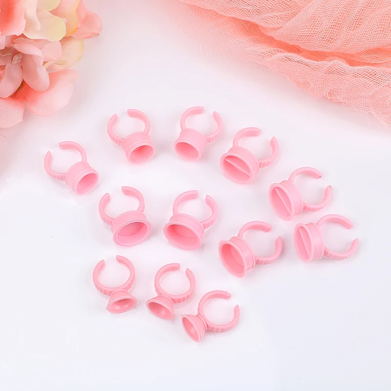 

100Pcs/Pack Pink Separator Pigment Rings 4 Sizes Disposable Microblading Tattoo Ink Cup Holder Permanent Makeup Ink Rings