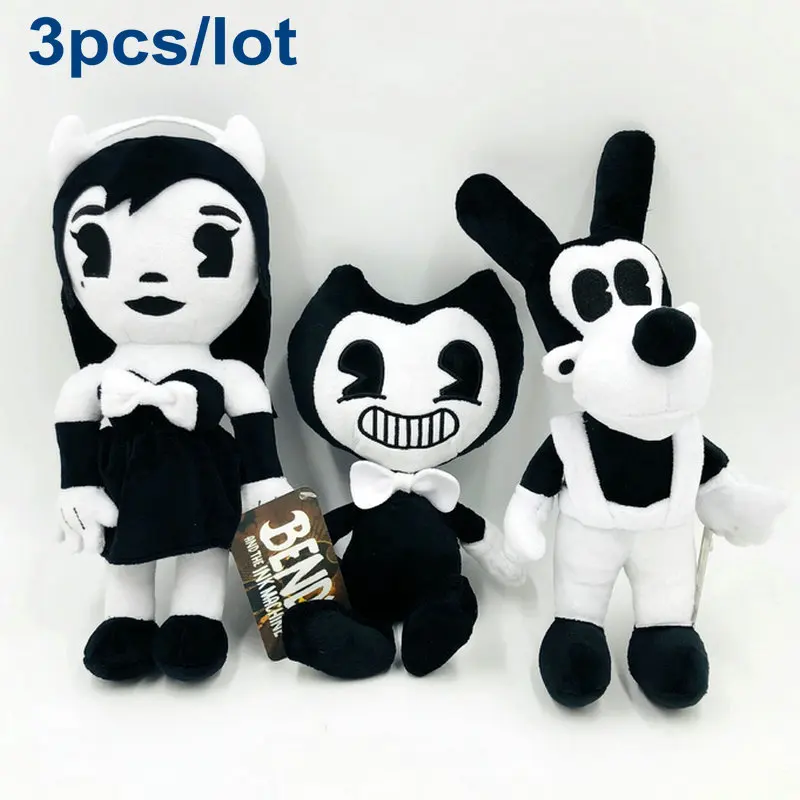 one set Ужас Банди и чернила игры мягкие игрушки для Horro любовника подарок на день рождения черно-белая игрушка для ребенка похожие Микки Маус - Цвет: one set