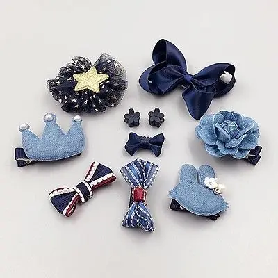 Kid Accessories 10pcs Kids Baby Girls Bowknot Hair Clips Accessory Flower Barrette Pins Gift Set | Детская одежда и обувь