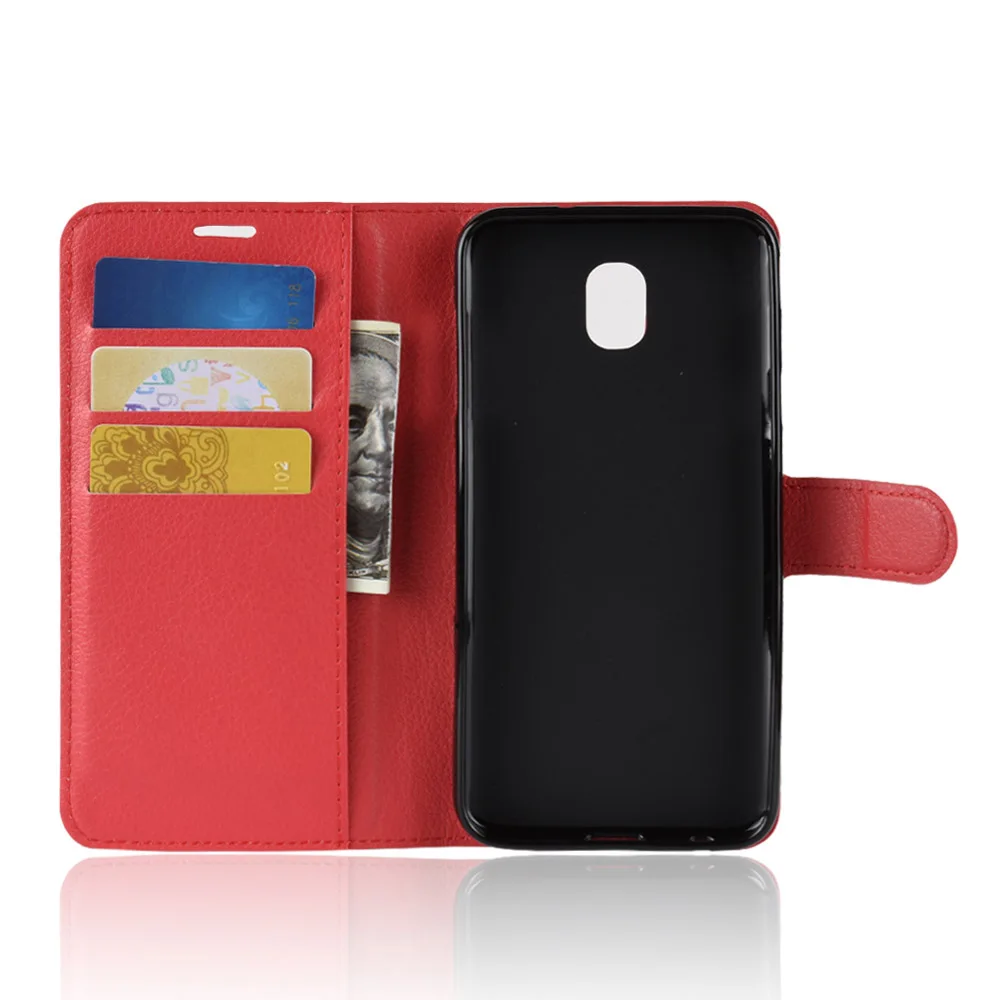 Кожаный чехол-книжка для Samsung Galaxy J7 2018/Refine/J7 V 2nd Gen/Crown/Star/Aura/Aero/Top/Eon | Мобильные