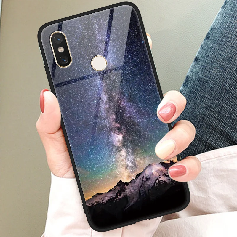 Чехол для Xiaomi Redmi Note S2 5 6 iPad Pro 5 Plus 7 mi A2 mi x 2 2S Max3 5 5S на возраст 6, 8X8 SE Lite 9 исследовать звездное небо закаленное Стекло чехол