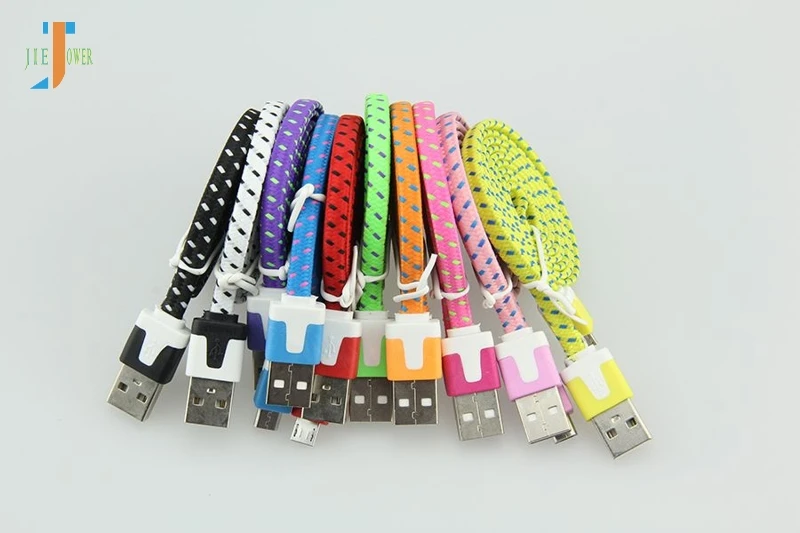 100 шт 1 м 2 м 3 м прочный плоский плетеный тканевый type C type-C Usb C USB-C Micro USB кабель для зарядки и синхронизации данных для IPhone samsung