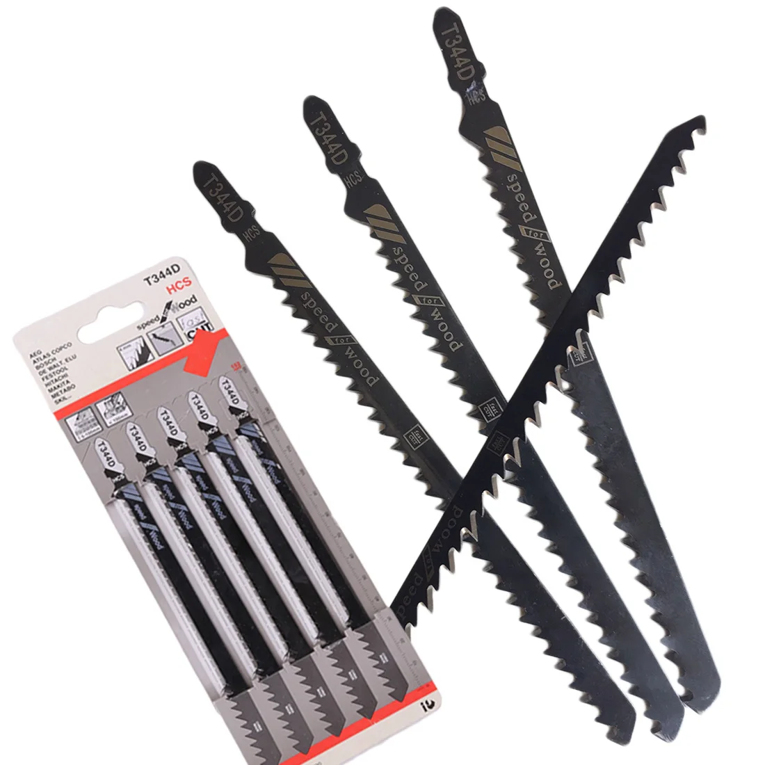 

10PCS Jig Saw Blade T344D 152mm Jigsaw Blades Set For Wood Plastic Woodworking Blades Fast Cutting Tools Power Tool Accessories