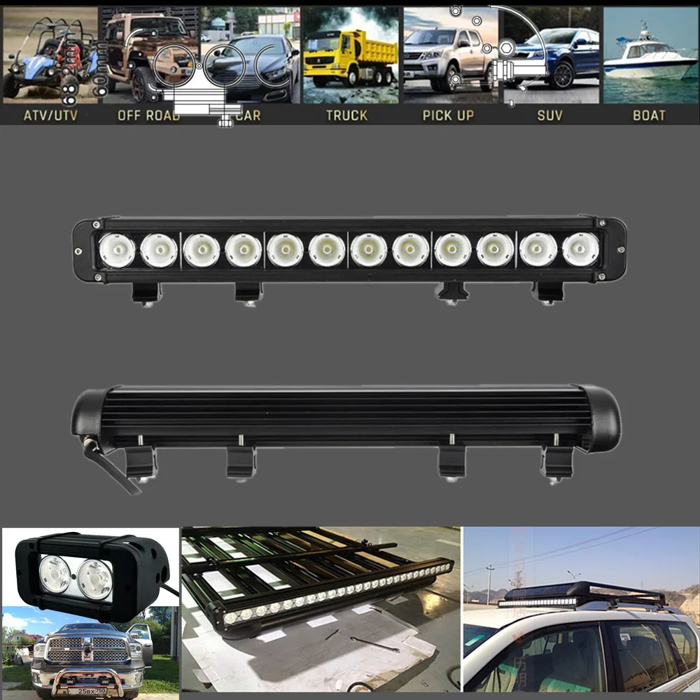 Хит продаж 120 Вт Однорядный внедорожный светодиодный светильник бар рабочий свет