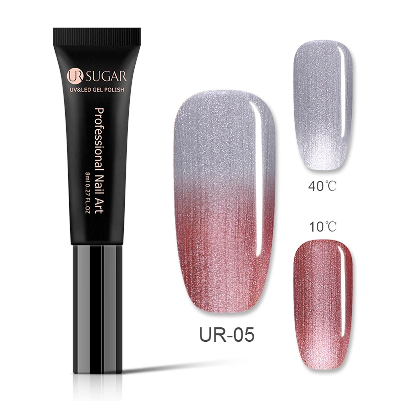UR-05 Ur Sugar 8 мл УФ Гель-лак для ногтей изменение температуры Цвет гель термо блеск лак Длительное замачивание уф гель лак для ногтей - Цвет: UR-05