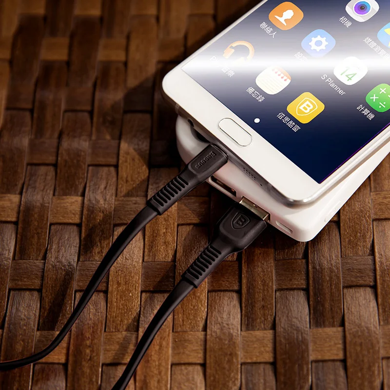 Baseus плоский USB кабель для iPhone X 8 plus 7 plus 6 6S plus 2A Дата зарядный кабель для iPhone lightning Кабель Провод шнур