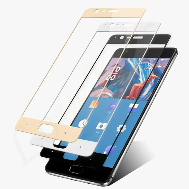 Полное покрытие экрана стеклянная пленка для Oneplus 5 5T A5000 A5010 1 + 3T защита 9H чехол с