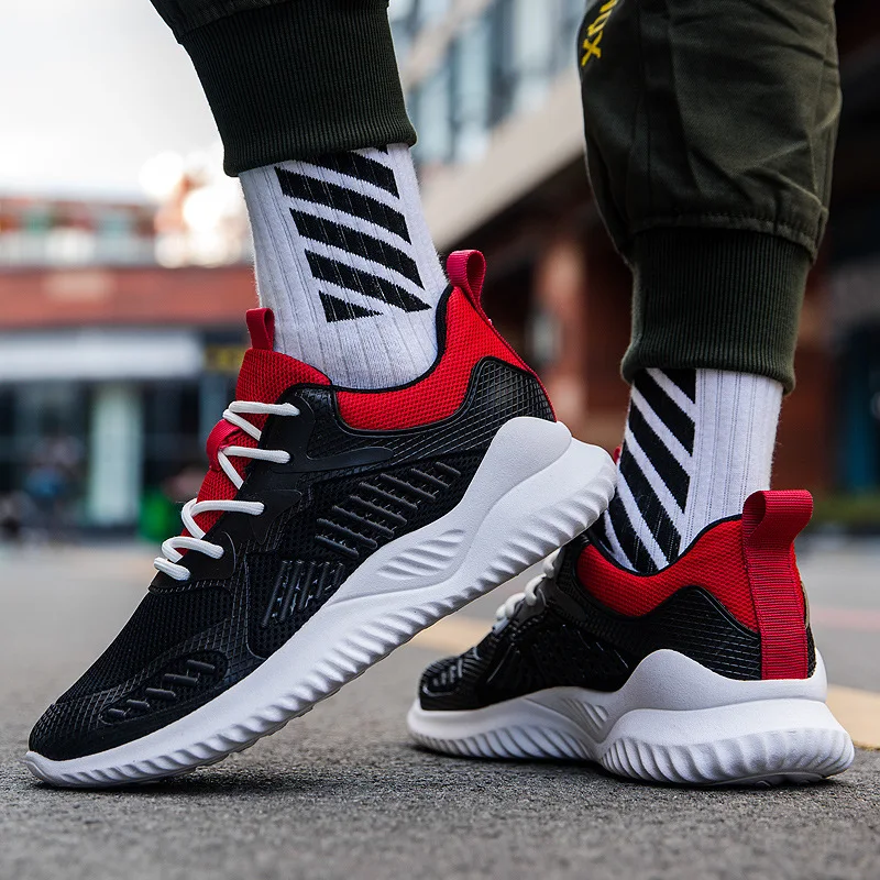 INS Spring Summer Fashion Fly Weave Sneakers Lighted Breathable Men Casual Shoes Jogging Tenis Masculino Sneaker | Обувь