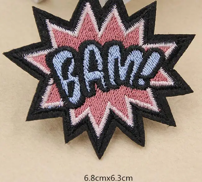 Надпись OMG WOW Cool Oops Boom Yeah Love Pow вышивка нашивки для одежды гладить на одежде Сумка Аппликации значок полосы стикер - Цвет: XW1465