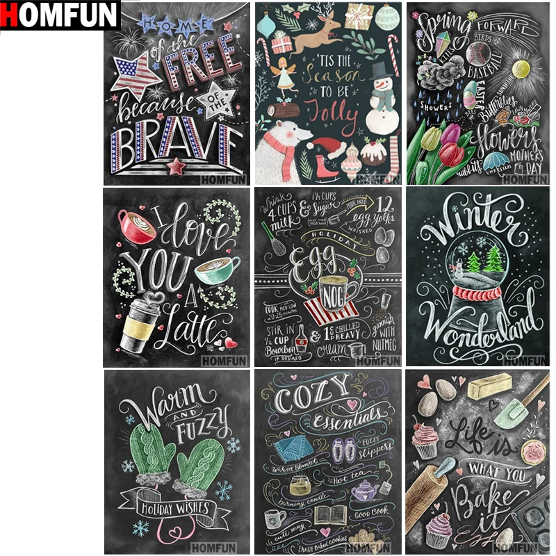 

Алмазная живопись HOMFUN «текстовый узор», алмазная вышивка с полными квадратными/круглыми стразами 5D «сделай сам», вышивка крестиком, домашн...