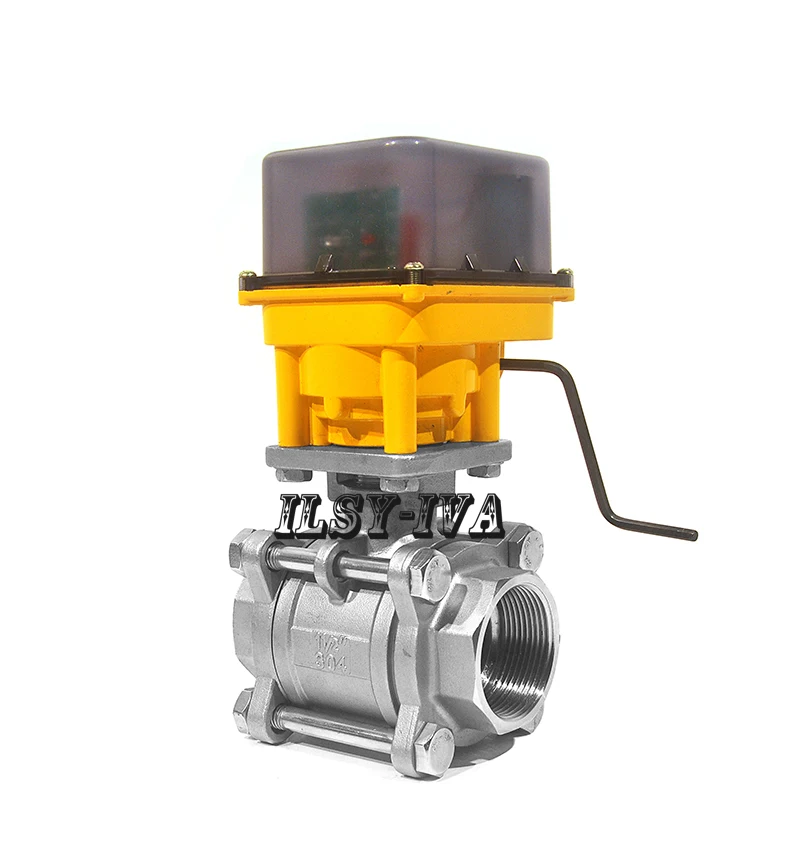 Двухходовой Электрический шаровой клапан DC12V/DC24V G1 1/2 &quotручной интегрированный
