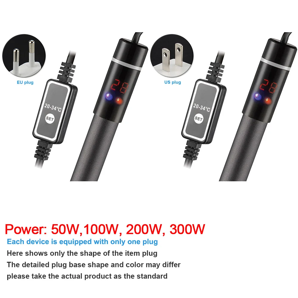 Automatic Submersible Temperature Control LCD Display Water Digital For Saltwater Adjustment Aquarium Heater Fish Tank Rod | Дом и сад