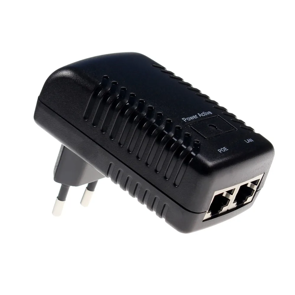 2 шт. 48В 500мА 0.5A 24 Вт POE инжектор Ethernet адаптер источник питания US AU EU UK вилка для ip