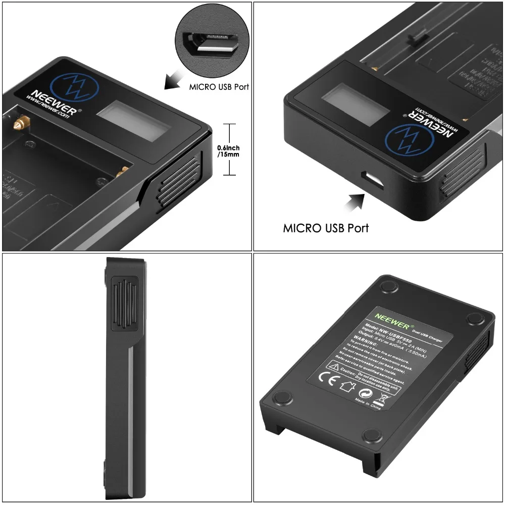 Neewer T100 мягче SMD светодиодный видео освещения Комплект Двухцветный затемнения Ультра тонкий светодиодный Панель с литий-ионный Батарея и USB Зарядное устройство