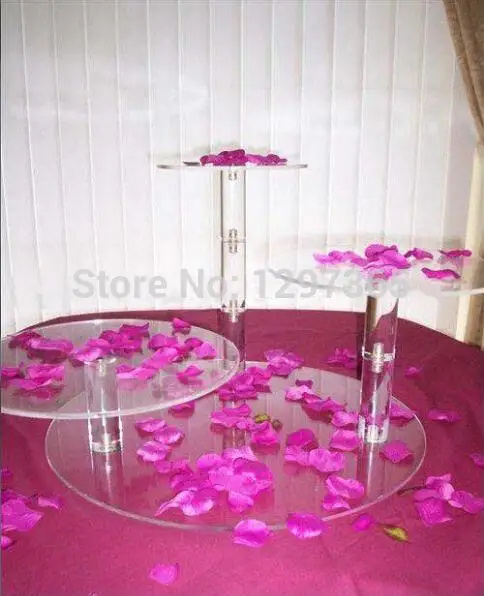 

Free Shipping 3 Tier Beautiful Acrylic Wedding Cake Stand Cupcake Stand Wedding Decoration