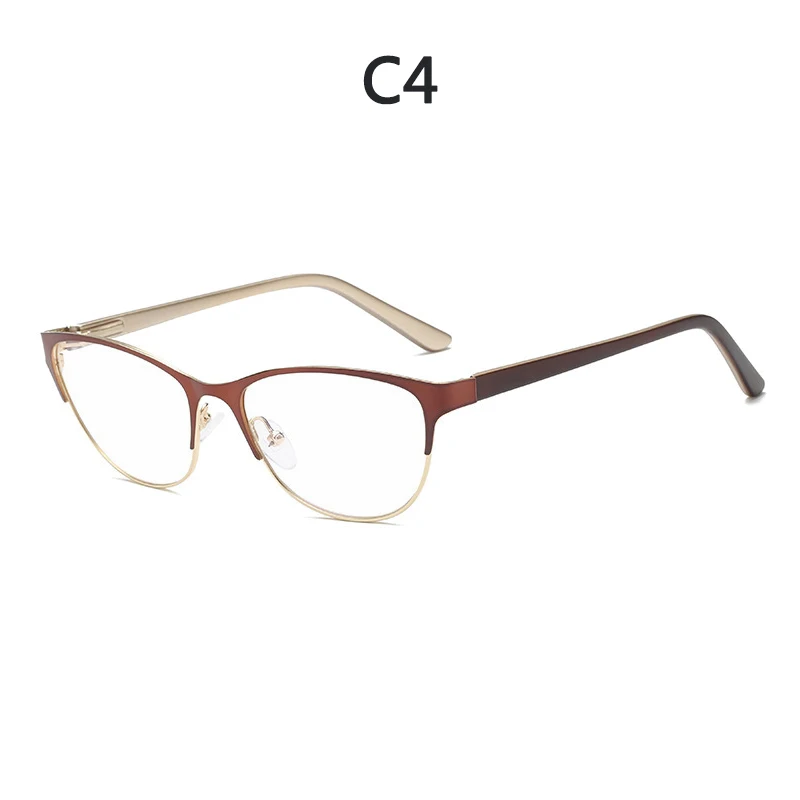 C4 BOYSEEN Flat light cat eye glasses computer eye protection flat mirror men and women frame glasses reading glasses 801 - Цвет оправы: C4