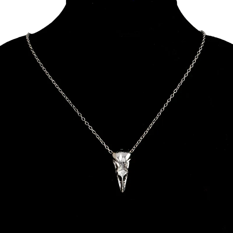 

2018 Hot Sale Vintage Accessories wholesale Skull The Eagle Mouth Pendant Fashionable Men's Necklace