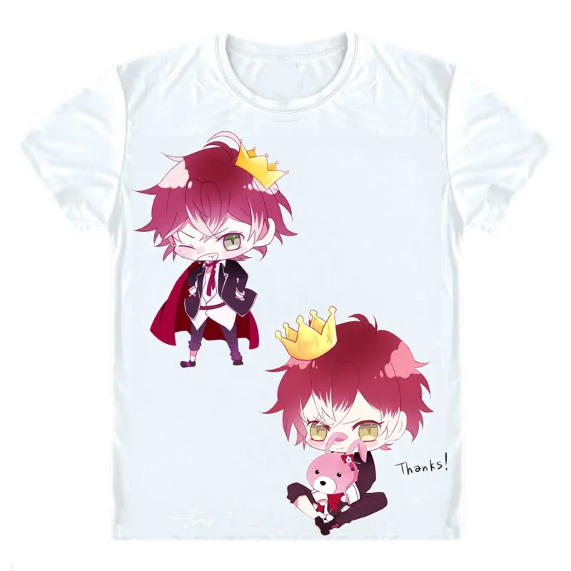 Style 3 Coolprint аниме рубашка DIABOLIK LOVERS Diaborikku Ravazu футболки с коротким рукавом Komori Yui Sakamaki Kanato Косплей Motivs рубашки - Цвет: Style 3