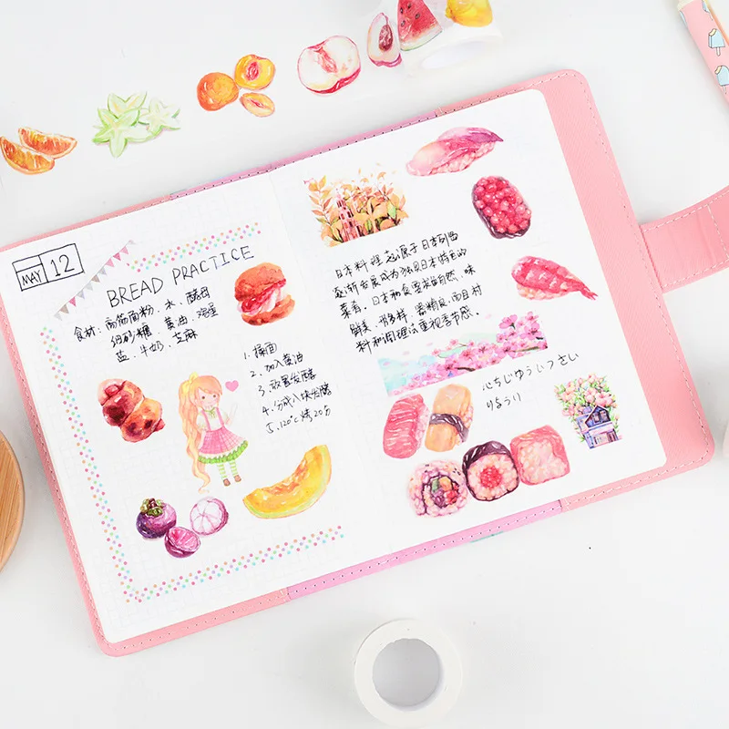 30 мм * 7 м широкая лента васи еда Сакура пейзаж духи мультфильм девушки