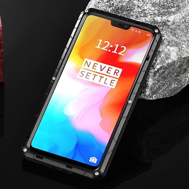 Oneplus 6 Чехол Алюминий металла силиконовый чехол для oneplus-6 coque |