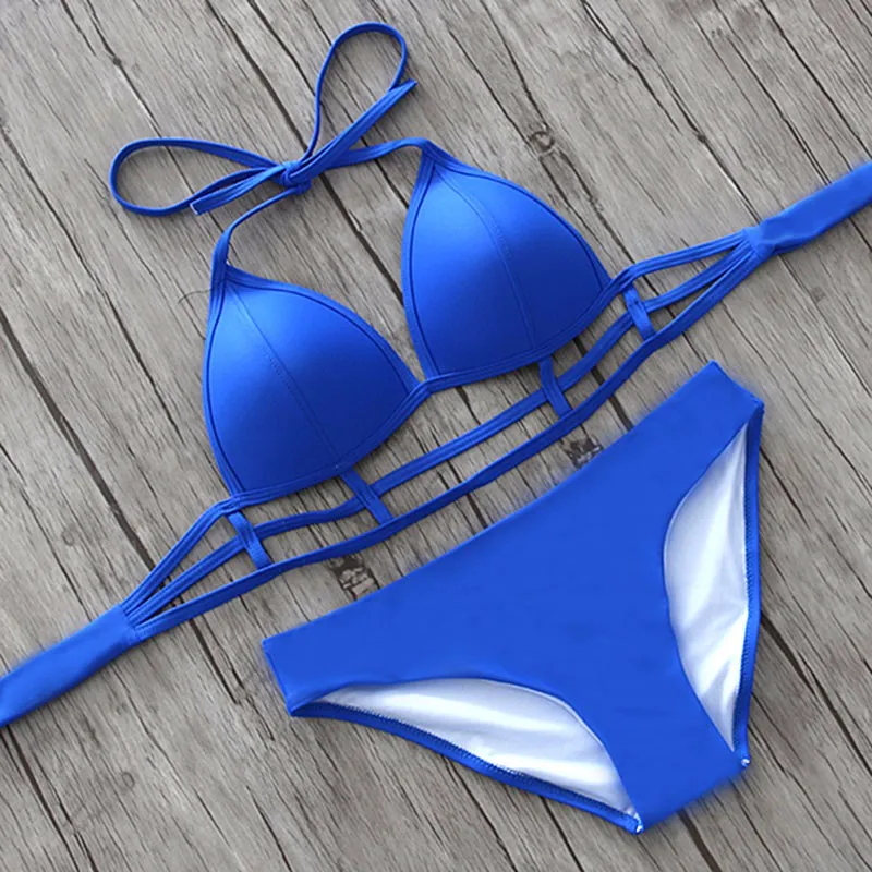 Новинка 2019 сексуальные бикини купальник бандажный комплект пуш ап лоскутный с