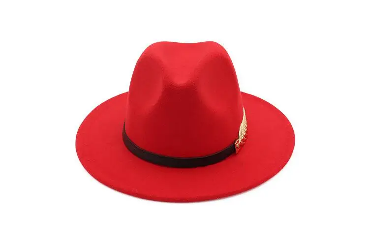 Специальные Фетр шляпа Для мужчин Fedora Шапки с поясом Для женщин Винтаж фетровой шапки шерсть Fedora теплая Джаз Hat chapeau Femme Feutre panaman hat