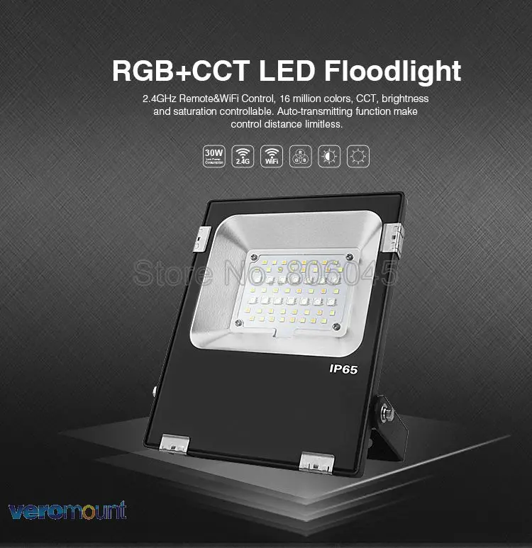 MiLight FUTT04 20 Вт RGB+ CCT Светодиодный прожектор AC120V-265V IP65 Водонепроницаемый наружное освещение 2,4G беспроводной пульт дистанционного управления Android/iOs WiFi APP