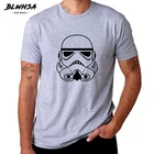 Мужская футболка с принтом солдата BLWHSA, Повседневная футболка из 100% хлопка, летняя забавная футболка с надписью