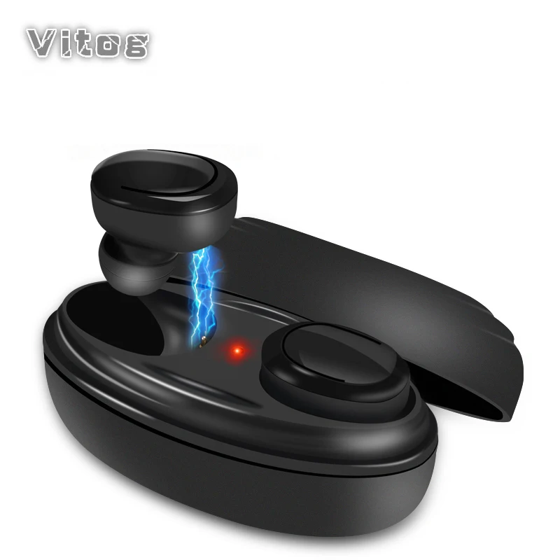 

TWS Wireless Earphone 5.0 With Mic Charging box True Wireless Mini Earbuds Stereo Music HandsFree Cordless Headset For Phone