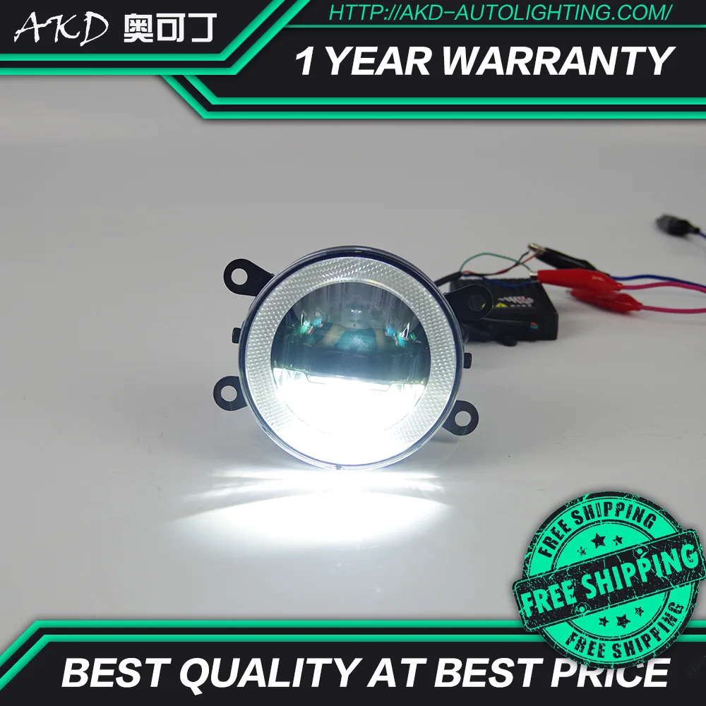 АКД Автомобильный светодиодный противотуманный фонарь для Ford Fiesta Angel eye aperture DRL